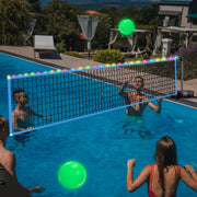 Losbenco YB-04-3 Pool Volleyball Net Set, Adjustable 15ft-32ft Length
