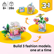 LEGO Creator 3 in 1 Floral Decor Perfume Bottle Building Toy for Kids Ages 8+, 3 Building Options, 286 Pieces, 31383