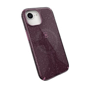 Speck CandyShell Grip iPhone Case with Dual-Layer Protection, MagSafe Compatible, Plumberry Glitter