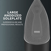 Sunbeam LED Iron, Ceramic Soleplate, 1700W, 6 LED Lights, Anti-Calcium System, 3-Way Auto Shut-Off, Burgundy