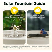 Birdfy Smart Bird Bath Fountain with Dual-Lens Camera, Solar-Powered, AI Bird Identification, IP66 Waterproof, Elevated Pole Stand, WMTNI-1226