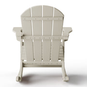 WestinTrends Malibu Outdoor Patio Porch Rocking Adirondack Chair, Weather-Resistant Poly Lumber, Sand, 350 lb Support, WWT01201