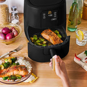 Beautiful 3 Quart Digital Air Fryer with TurboCrisp Technology, EverGood Ceramic Nonstick Coating, Black Sesame, Model 29015