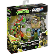 Playmates Toys Teenage Mutant Ninja Turtles x G.I. Joe Action Figure 2-Pack with Weapon Accessories, Multicolor, Plastic