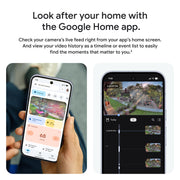 Google Nest Cam Outdoor Wired 2nd Gen, 2K HDR Video, Gemini AI, Weather-Resistant, Night Vision, Two-Way Audio, Snow, GA09963-US