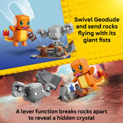 LEGO Pokmon SMART Play Charmander and Geodude's Cavern Clash Interactive Building Toy with 2 SMART Tags and 2 Figures Ages 6+ 198 Pieces 6589478
