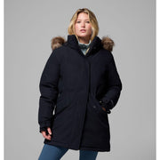 Columbia Women's Millridge Parka, 450-Fill Power Down with Synthetic Insulation, Waterproof, Fleece-Lined Pockets, Black, 2133721010M