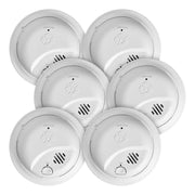First Alert SMI105-AC Hardwired Ionization Smoke Detector with Precision Detection, 10-Year Battery Backup, Interconnectable, White, 6-Pack