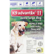 Bayer 5461650 K9 Advantix II Flea and Tick Control Treatment Dogs Over 55lb 6mo
