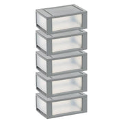 IRIS 500160 USA 6 Quart Stackable Plastic Storage Drawer, Gray, Set of 5