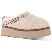ScarletteEmmy Womens Plush Fleece Lined Platform Slippers, Thick Sole Sherpa Slip-On Mules, Off-White