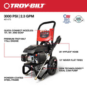 Troy-Bilt TB3000PWXP 3000 PSI at 2.3 GPM Cold Water Gas Pressure Washer