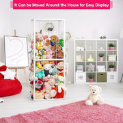 Loghot Stuffed Animal Storage Holder Toy Organizer with Zoo-Inspired PVC Design White 54.92in