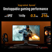 ASUS TUF Gaming VG27AQ5AZ 27in QHD 2560x1440 210Hz OC Fast IPS Monitor with ELMB Sync and 0.3ms Response Time, Black
