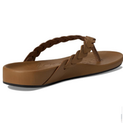 OluKai 20531-3434 Lei Sandals for Ladies - Tan/Tan - 10M