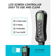 ALLJOY Leg Compression Massager, Heated Compression with 6 Modes and 2 Heat Levels, Adjustable Fit with 4 Extenders, Full Leg Massage for Circulation and Pain Relief