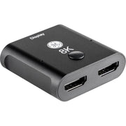 GE 2-Port 8K HDMI Switch, HDMI 2.1, USB-C Powered, Black Aluminum Housing, LED Indicator, 6ft Cable