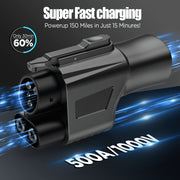 Angooni Tesla Supercharger Adapter NACS to CCS1, 500A/1000V, 250KW Fast Charging, IP65 Weather Resistant, Compatible with Ford Rivian GM Volvo Polestar, 2026