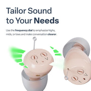 Audien Hearing Atom One In-the-Canal Hearing Aid, Wireless, Rechargeable, Beige, FAT908