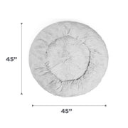 Best Friends by Sheri Original Calming Donut Dog and Cat Bed, Lux Faux Fur, Gray, Extra Large 45in, 4900