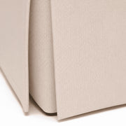 My Texas House Alamo Skirted Ottoman, Taupe Polyester Fabric, Square, Hinged Lid Storage, Indoor Seating
