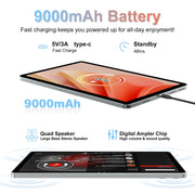 BAIWOYER F11 Tablet, 11-Inch 2K IPS Display, Android 14, Unisoc T616 Octa-Core 2.0GHz Processor, 18GB RAM, 128GB Storage, Triple Camera, Green, with Case, Pen, Keyboard
