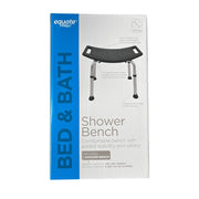 Equate Shower Bench and Bath Stool, 350lbs Capacity, Black