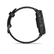 Garmin International Titanium Bezel GPS Smartwatch with Whitestone Case, Black