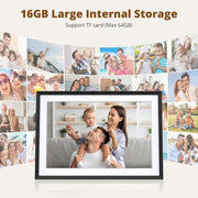 Dragon Touch 10 Inch Digital Picture Frame, 16GB Storage, WiFi, IPS HD Touchscreen, Auto Rotation, Wall Mountable, Black, K10