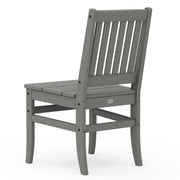 Better Homes & Gardens by POLYWOOD Southlake Outdoor Patio Dining Side Chair Set of 2, All-Weather HDPE, Slate Gray
