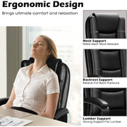 Vitesse Big and Tall Home Office Chair, Heavy-Duty 400 lb Support, Ergonomic High Back with Lumbar Cushion, Black - Easy Move