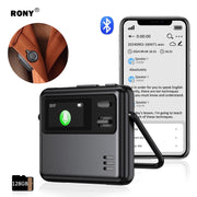 RONY LA17 AI Voice Recorder, 128GB Storage, 3072kbps HD WAV Audio, Voice-to-Text Transcription, Multilingual Translation, Magnetic Back Clip, USB Type-C