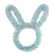 Way to Celebrate Tinsel Bunny Wreath Blue, Easter, Bunny Shaped, Blue