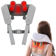 Ibreo Cordless 6D Deep Tissue Kneading Shiatsu Neck and Shoulder Massager with Heat, Gray