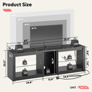 Bestier USWM01-L100416JUS-BLKM Modern TV Stand for 70