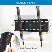MountFTV PS2899 Low Profile Fixed Tilting TV Wall Mount Bracket for 23-60 inch LED LCD Flat Screen TVs