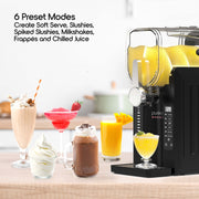 Puree 2.6L Slushie Machine and Soft Serve Ice Cream Maker with Rapid Freezing Technology, Black, 30585