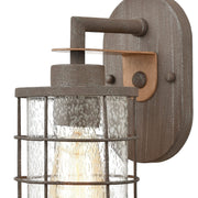 Elk Home Gilbert 1-Light Vanity Light, Rusted Coffee Finish, Clear Seeded Glass, Traditional Style, 11.8 in