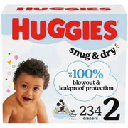 Kimberly Clark Huggies Snug & Dry Baby Diapers Size 2 White 234 Count