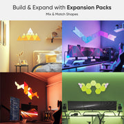 Nanoleaf Shapes Mini Triangles Smarter Kit, 9 Multicolor Smart LED Wall Light Panels, NL48-0003TW-9PK