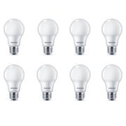 Philips LED 100-Watt Equivalent A19 Frosted Daylight Light Bulb, Non-Dimmable, E26 Medium Base, 8-Pack, 1500 Lumens, 5000K, 14W, 589069