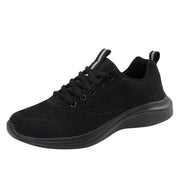 HAJINK Women's Sneakers Mesh Breathable Upper Lace-Up Casual Running Shoes Black