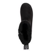 MUK LUKS Women's Truvie Faux Suede Cozy Ankle Bootie, Black, 9