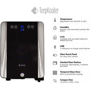 Terpkooler Essential Cooler Compact Portable Mini Fridge with Temp & Humidity Control, Black