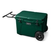 YETI Tundra Haul Wheeled Hard Cooler, Permafrost Insulation, Black Forest Green, 82 Can Capacity, 10060450004
