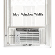 Midea 5,000 BTU Window Air Conditioner with ComfortSense Remote, 3 Cooling Modes, 3 Fan Speeds, Energy Saver, White, RMW05RWW