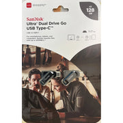 SanDisk SDDDC3-128G-AS162 Ultra Dual Drive Go USB Type-C 128GB 2 Pack USB 3.2 400MB/s (Black)