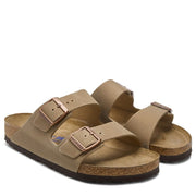 Birkenstock Arizona Soft Footbed Men's Sandal, Oiled Leather, Tobacco Brown, Adjustable Buckle Straps
