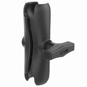 RAM Mounts Clamp Mount, 2.5 in Max Width, 1.5 in Diameter Ball, Double Socket Arm, 4.75 in Square Base, VESA 75mm and 100mm Hole Patterns, Powder Coated Marine-Grade Aluminum, RAM-246-247U-25