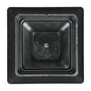 Mainstays Finn Square Black Recycled Resin Planter Urn with Drainage Holes, Weather Resistant, 16in